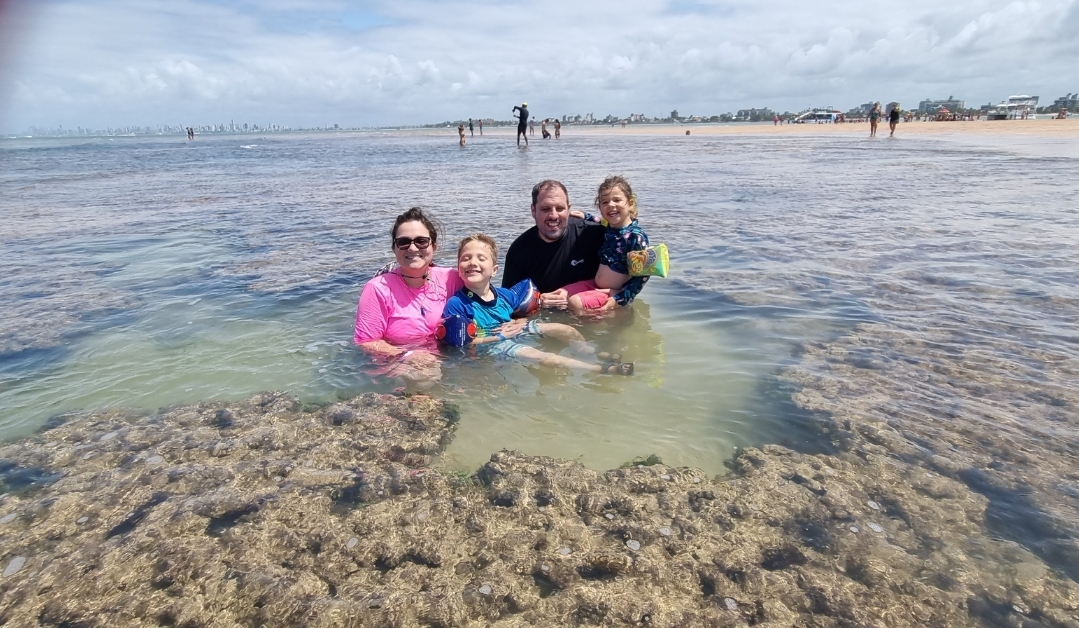 Fernanda com sua familia